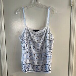 White House Black Market Women’s Beaded Tank Top